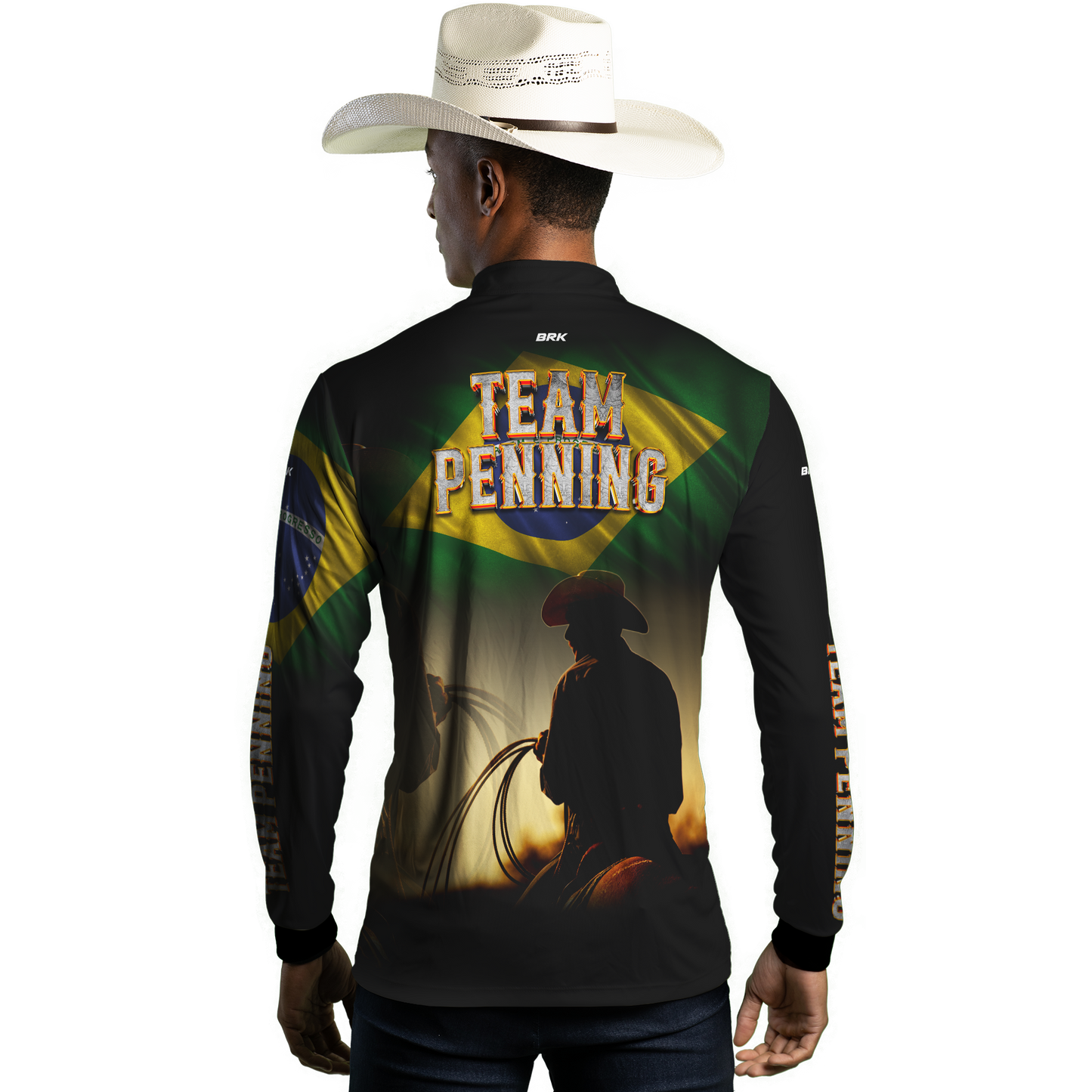 Camisa Agro Brk TEAM PENNING Brasil Com Proteção UV50+ - BRK AGRO