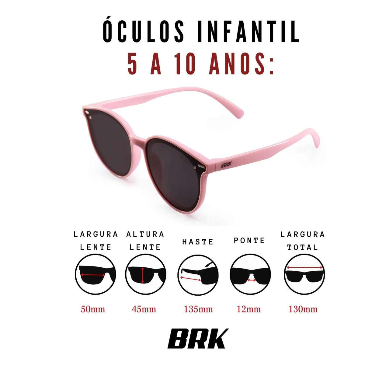 Óculos Infantil Brk 5 a 10 anos Flexível Polarizado - Brk Agro