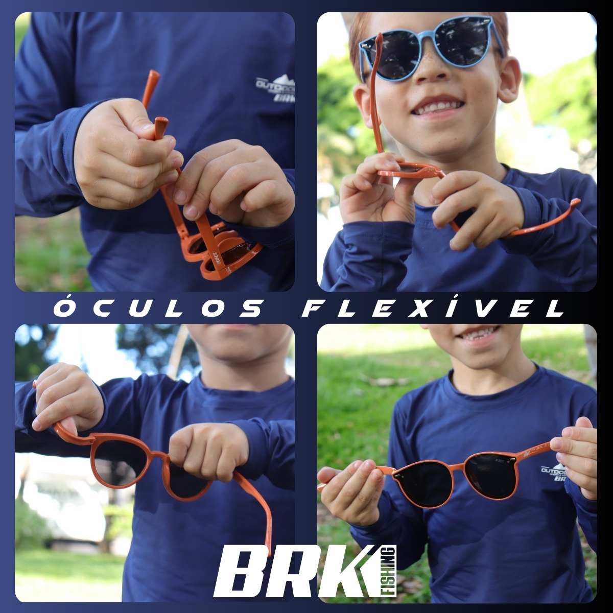 Óculos Infantil Brk 5 a 10 anos Flexível Polarizado - Brk Agro