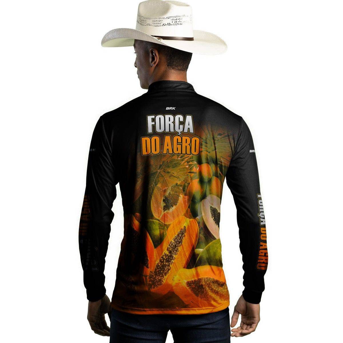 Camisa Agro Brk A Força do Agro Produtor de Mamão com UV50+ - BRK AGRO