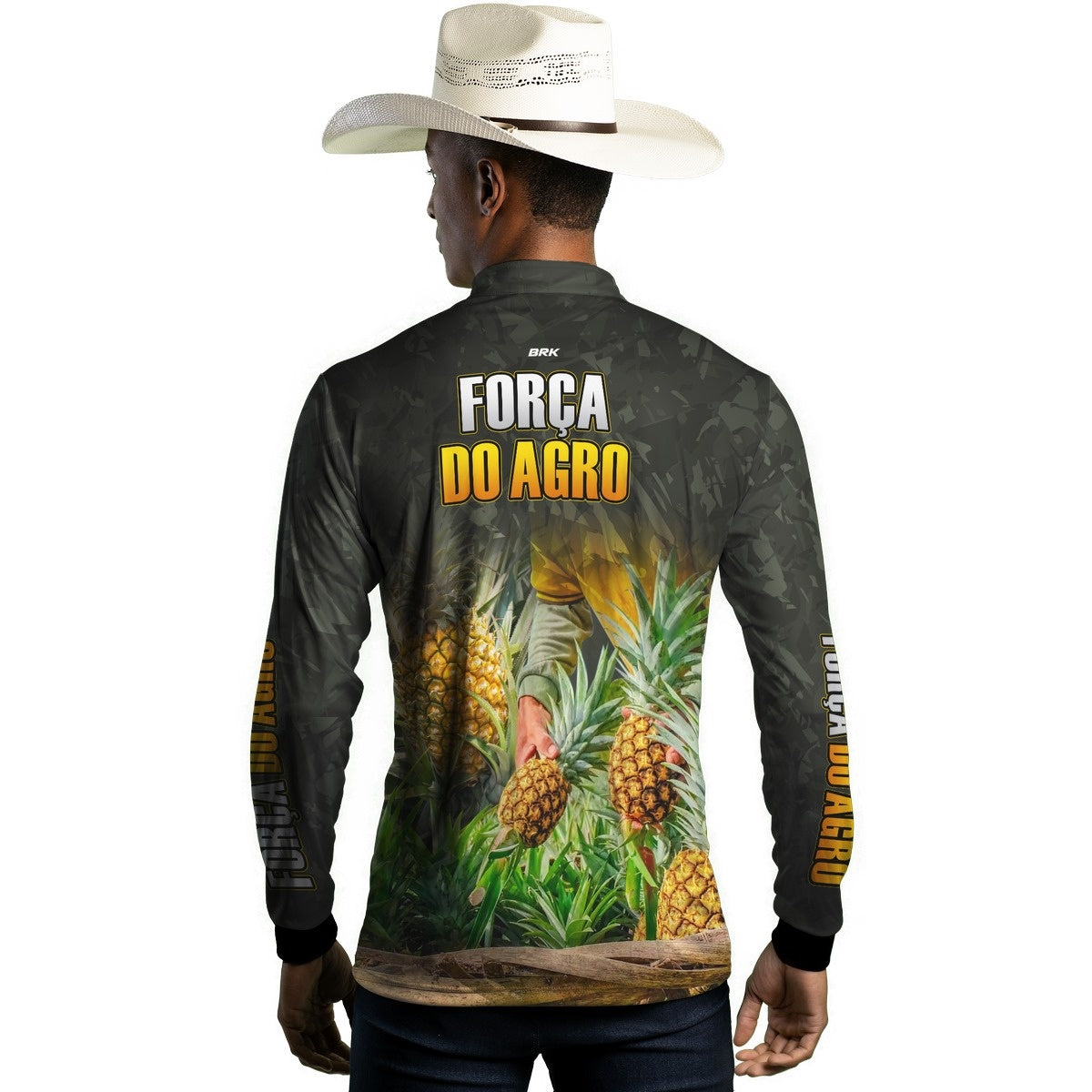 Camisa Agro Brk A Força do Agro Produtor de Abacaxi com UV50+ - BRK AGRO