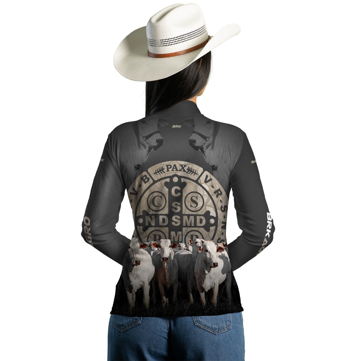 Camisa Feminina Agro Brk Pecuária São Bento com UV50+ - Brk Agro