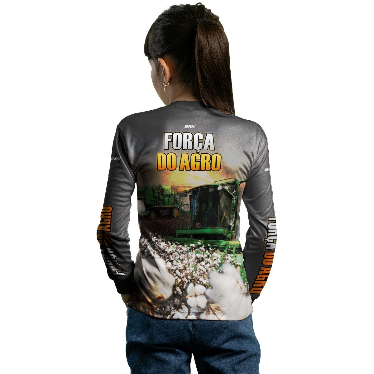 Camisa Agro Brk A Força do Agro Produtor de Algodão com Proteção Solar UV50+ - Brk Agro