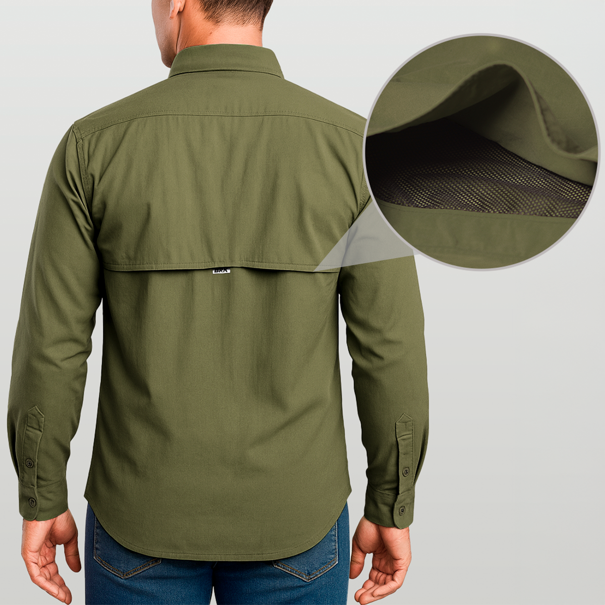 Camisa Work Agro Brk Caqui com Proteção UV50+ - Brk Agro