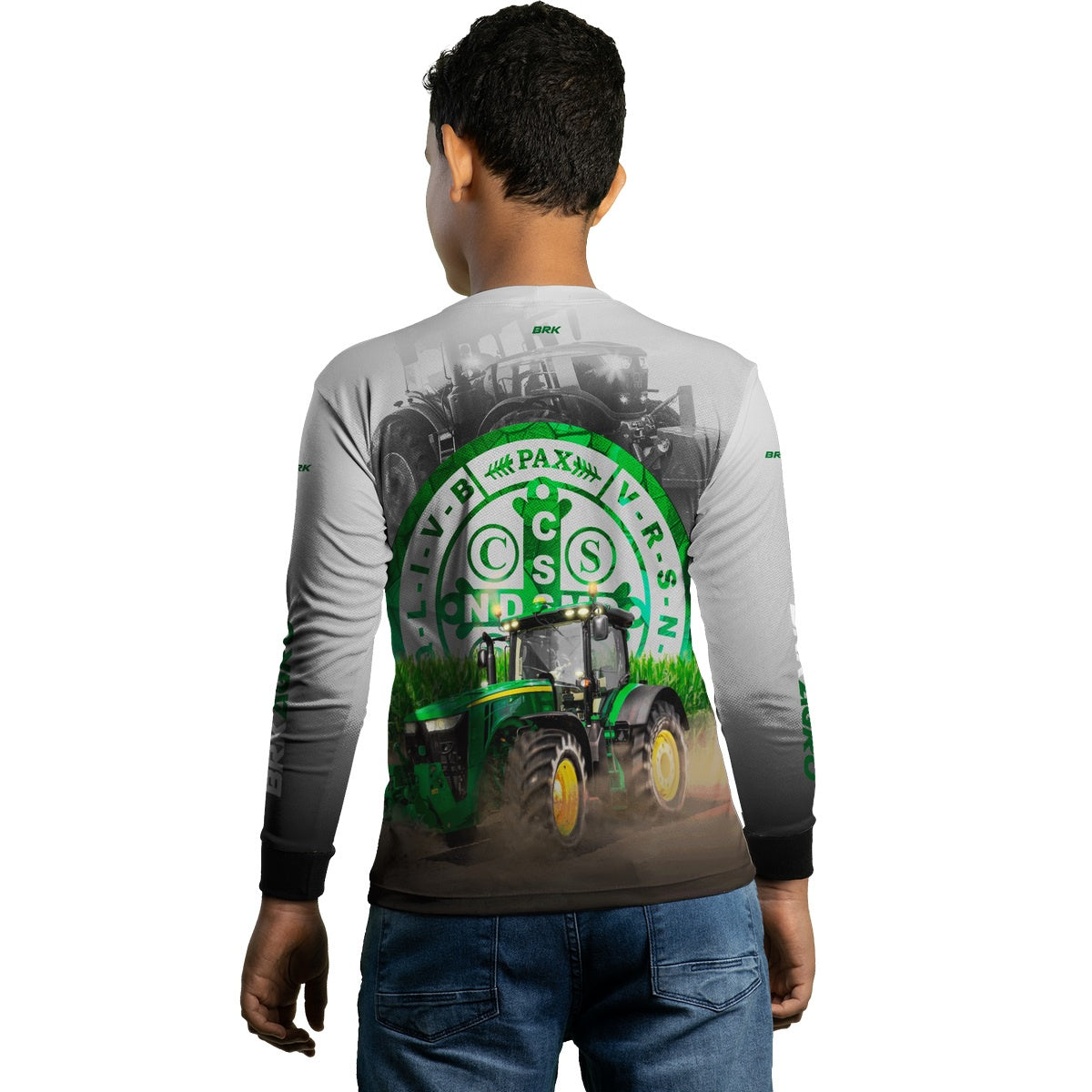 Camisa Agro Brk Trator São Bento Branca com UV50+ - BRK AGRO