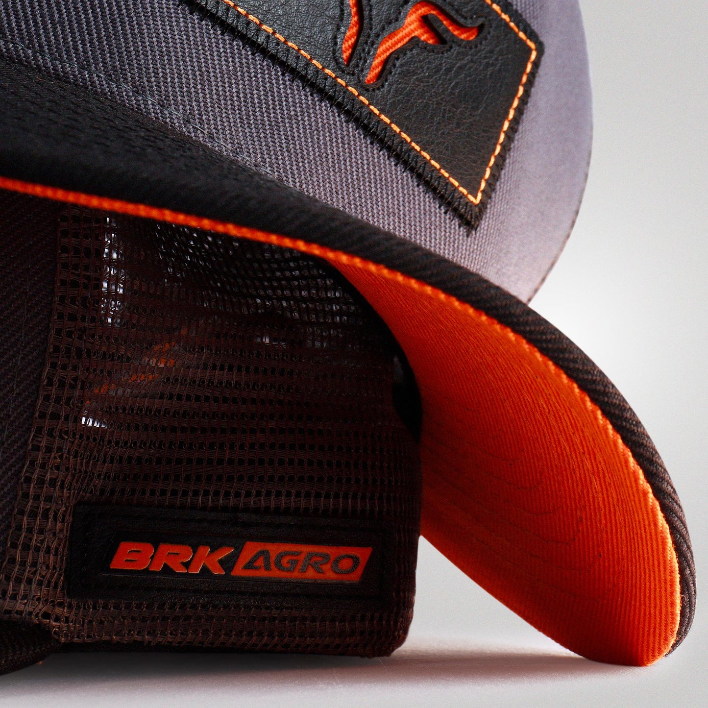 Boné Trucker Brk Agro Toro Preto e Laranja - Brk Agro