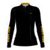 Camisa Feminina Agro Brk Básica Preto e Amarelo com Proteção Solar UV50+ - Brk Agro