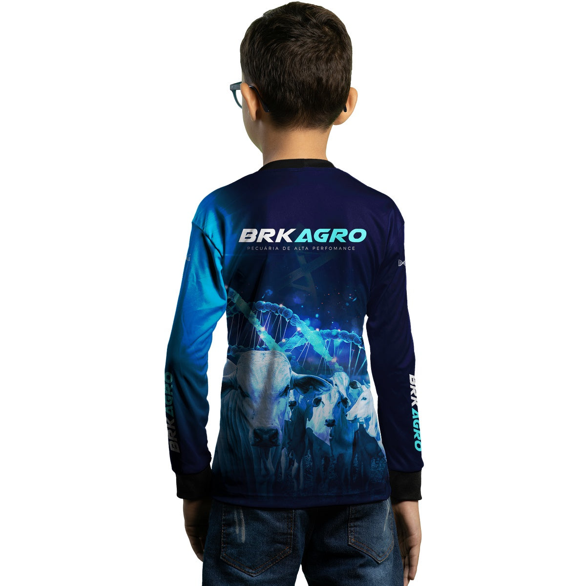 Camisa Agro Brk Pecuária Melhoramento Genético com UV50+ - BRK AGRO