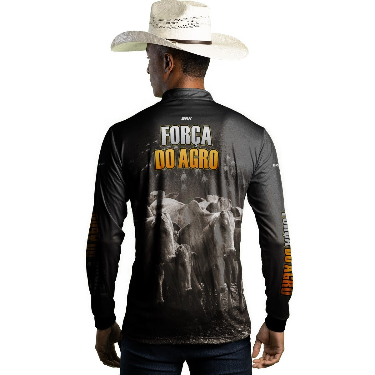 Camisa Agro Brk Força do Agro Criação de Bovinos com UV50+ - Brk Agro