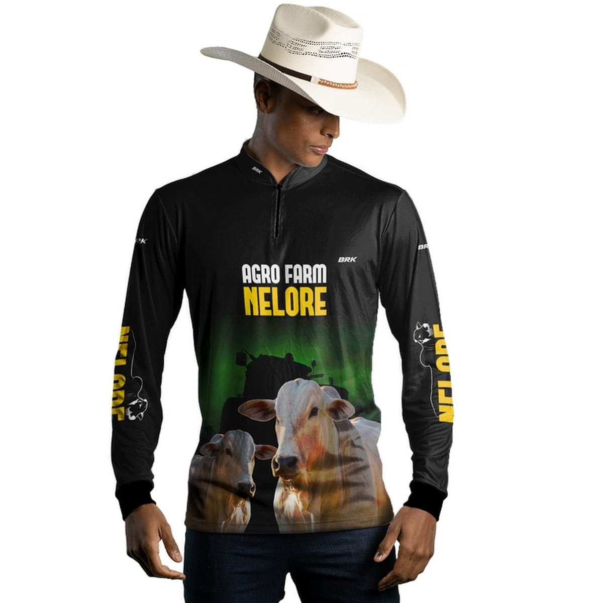 Camisa Agro Brk Farm Nelore com Proteção Solar UV50+ - BRK AGRO