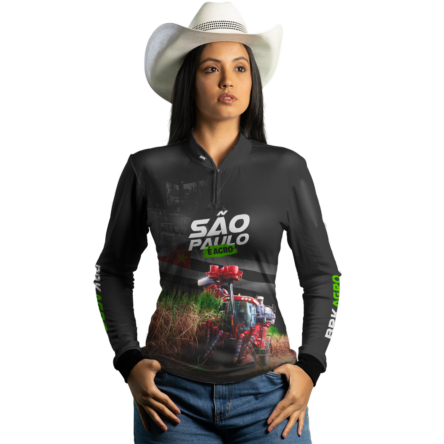 Camisa Agro Brk São Paulo Cana de Açúcar com Proteção Solar UV50+ - BRK AGRO