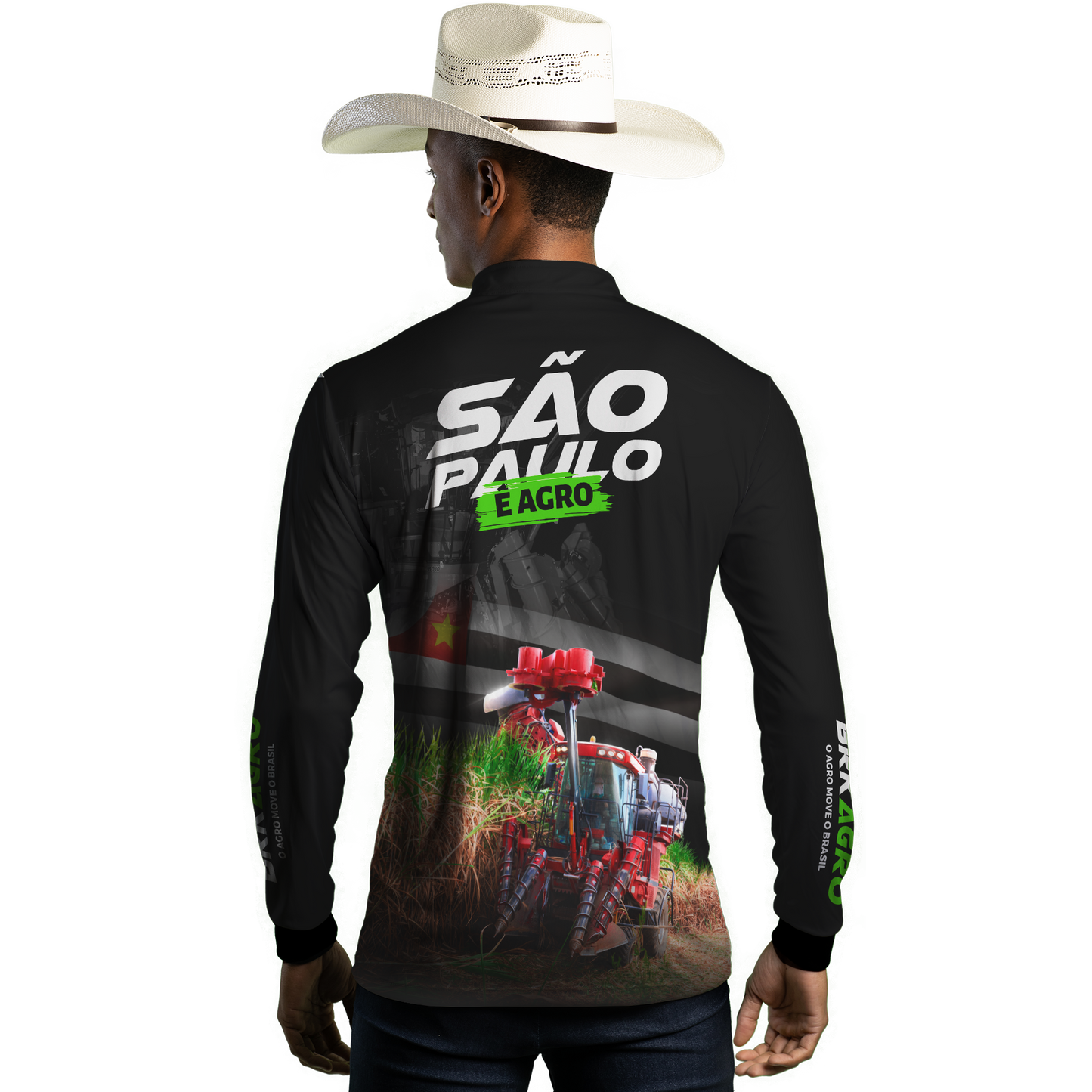 Camisa Agro Brk São Paulo Cana de Açúcar com Proteção Solar UV50+ - BRK AGRO