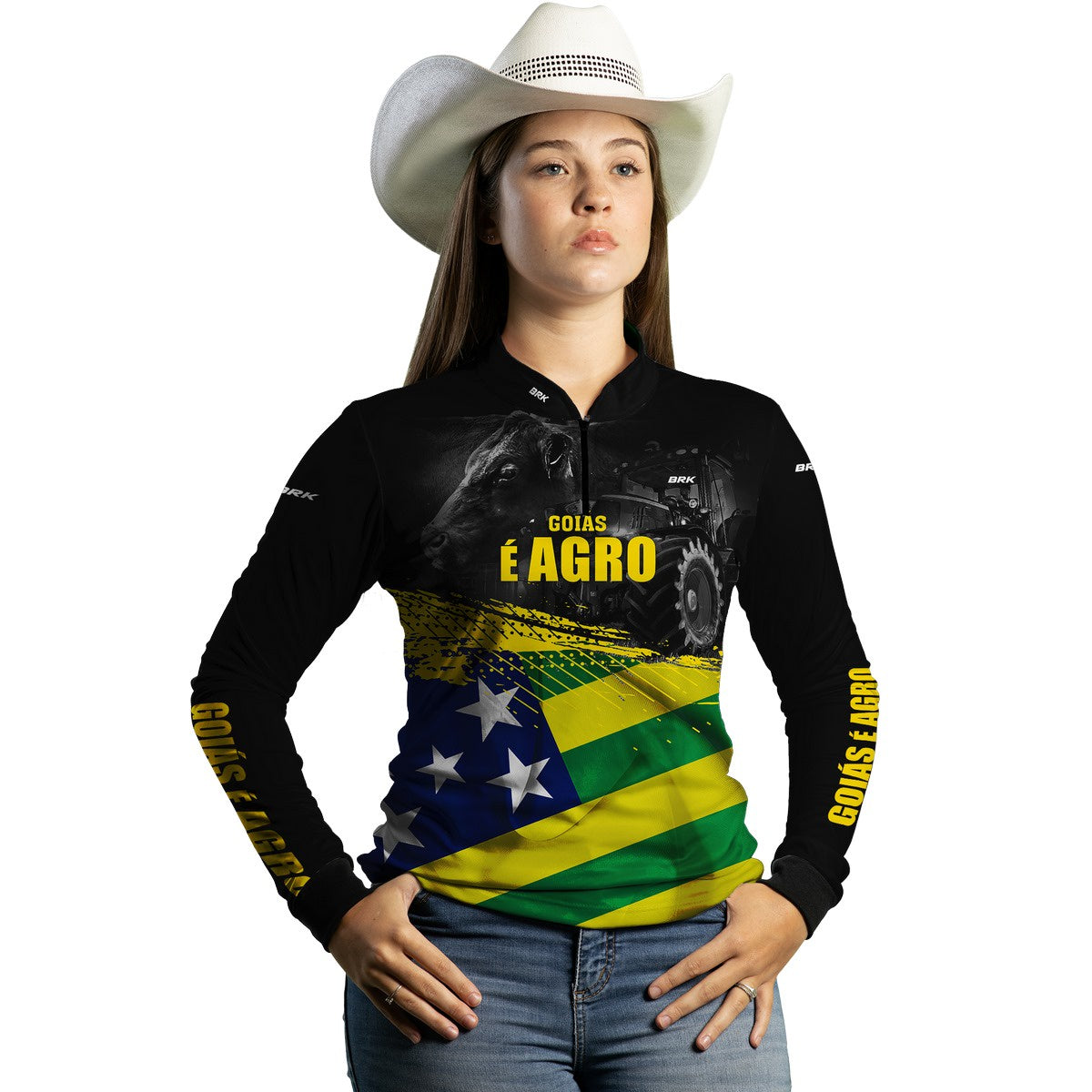 Camisa Agro Brk Goiás é Agro com Proteção Solar UV50+ - BRK AGRO