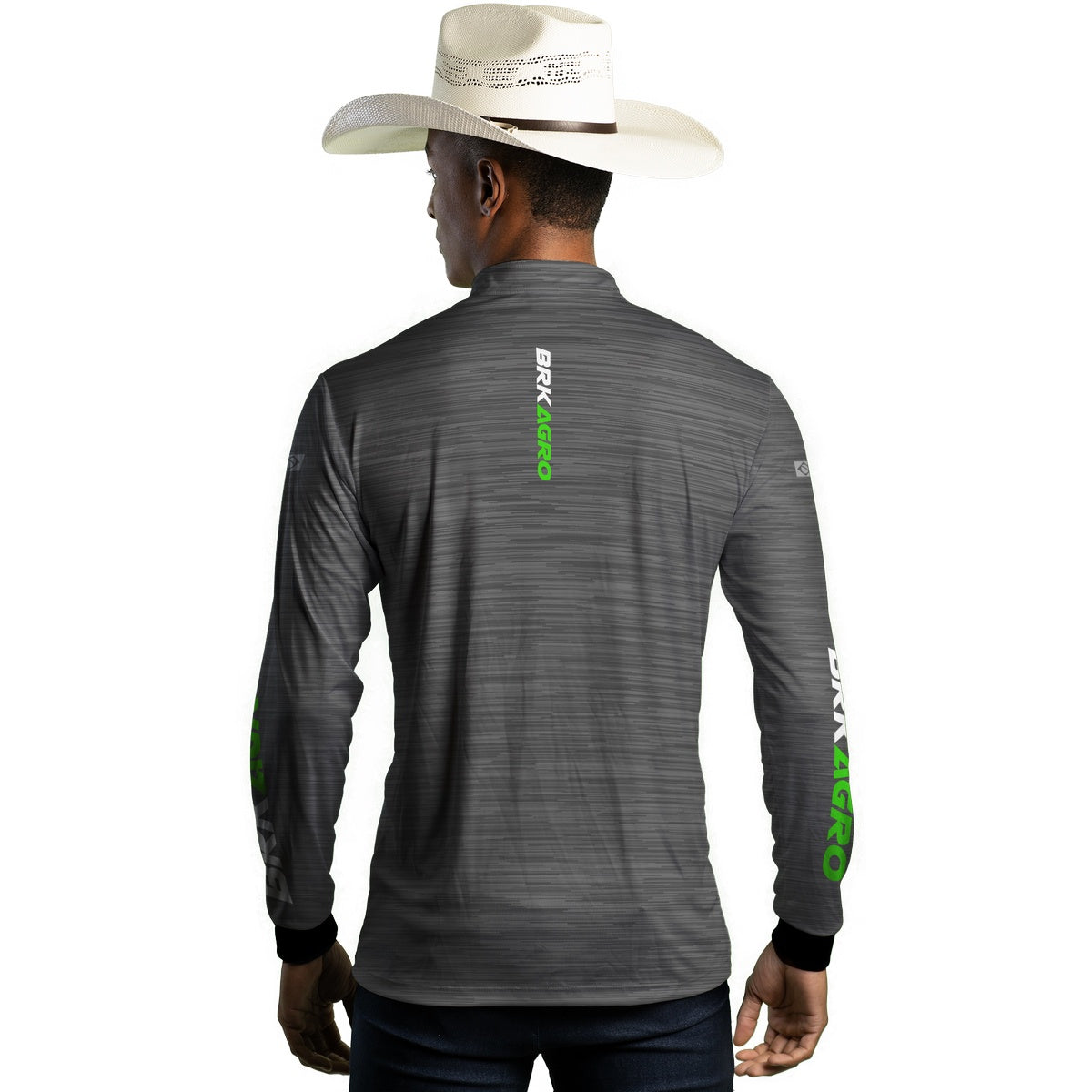 Camisa Agro Brk Mescla Cinza com Proteção Solar UV50+ Envio Imediato - Brk Agro