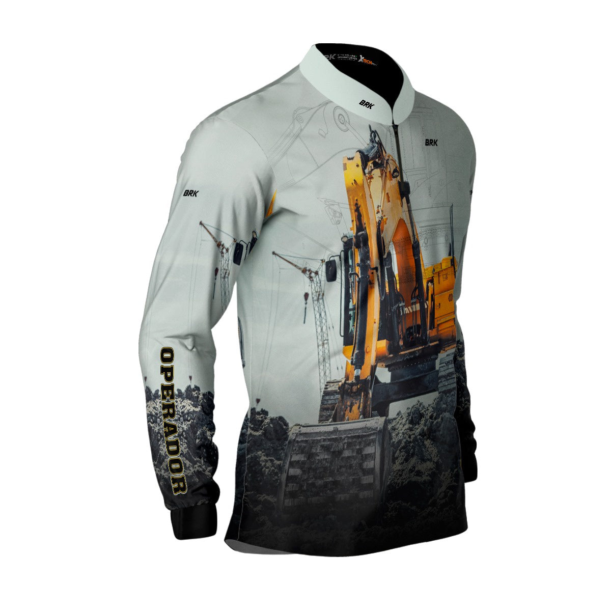 Camisa Agro Brk Operador de Máquinas Escavadeira com UV50+ - Brk Agro