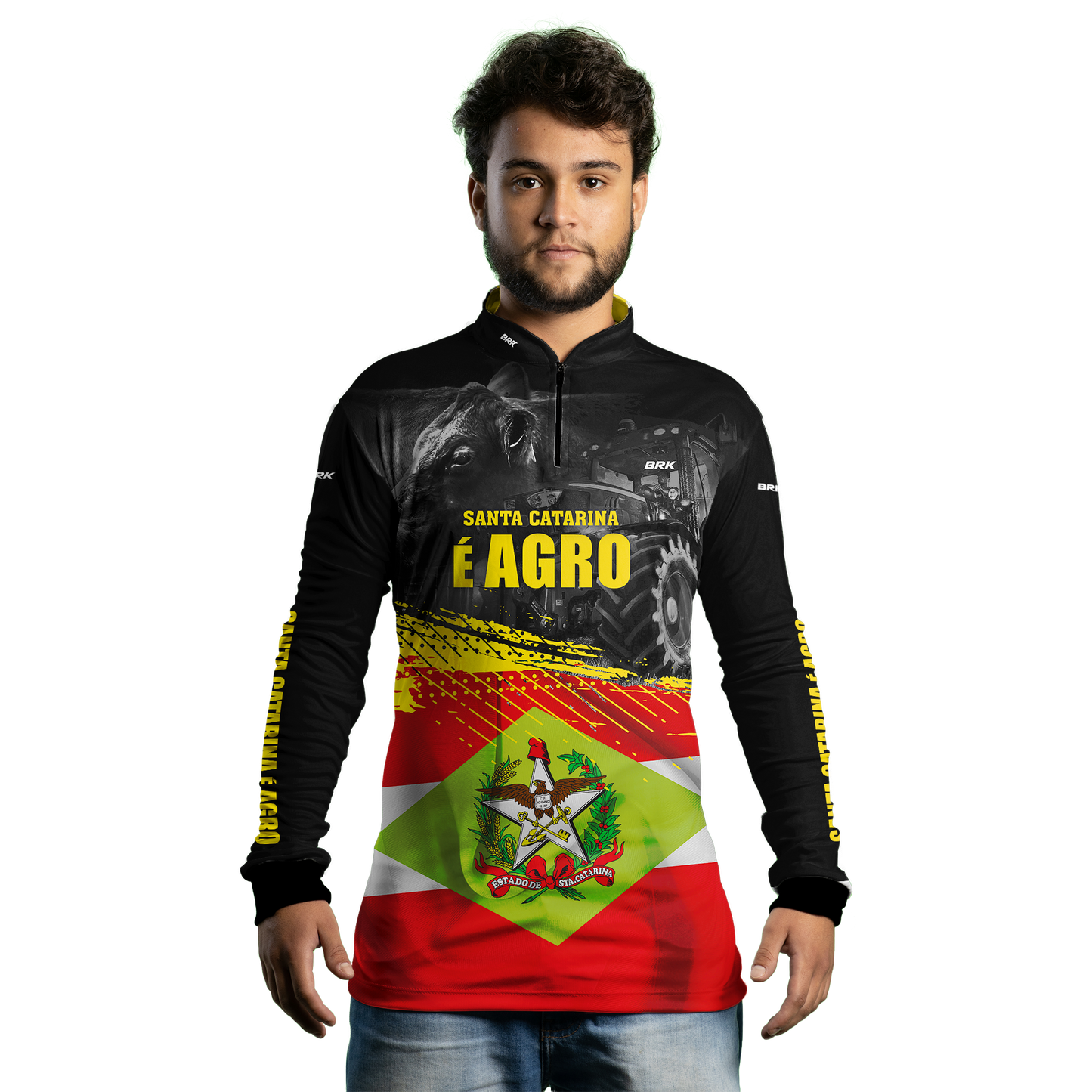 Camisa Agro Brk Santa Catarina é Agro com Proteção Solar UV50+ - BRK AGRO