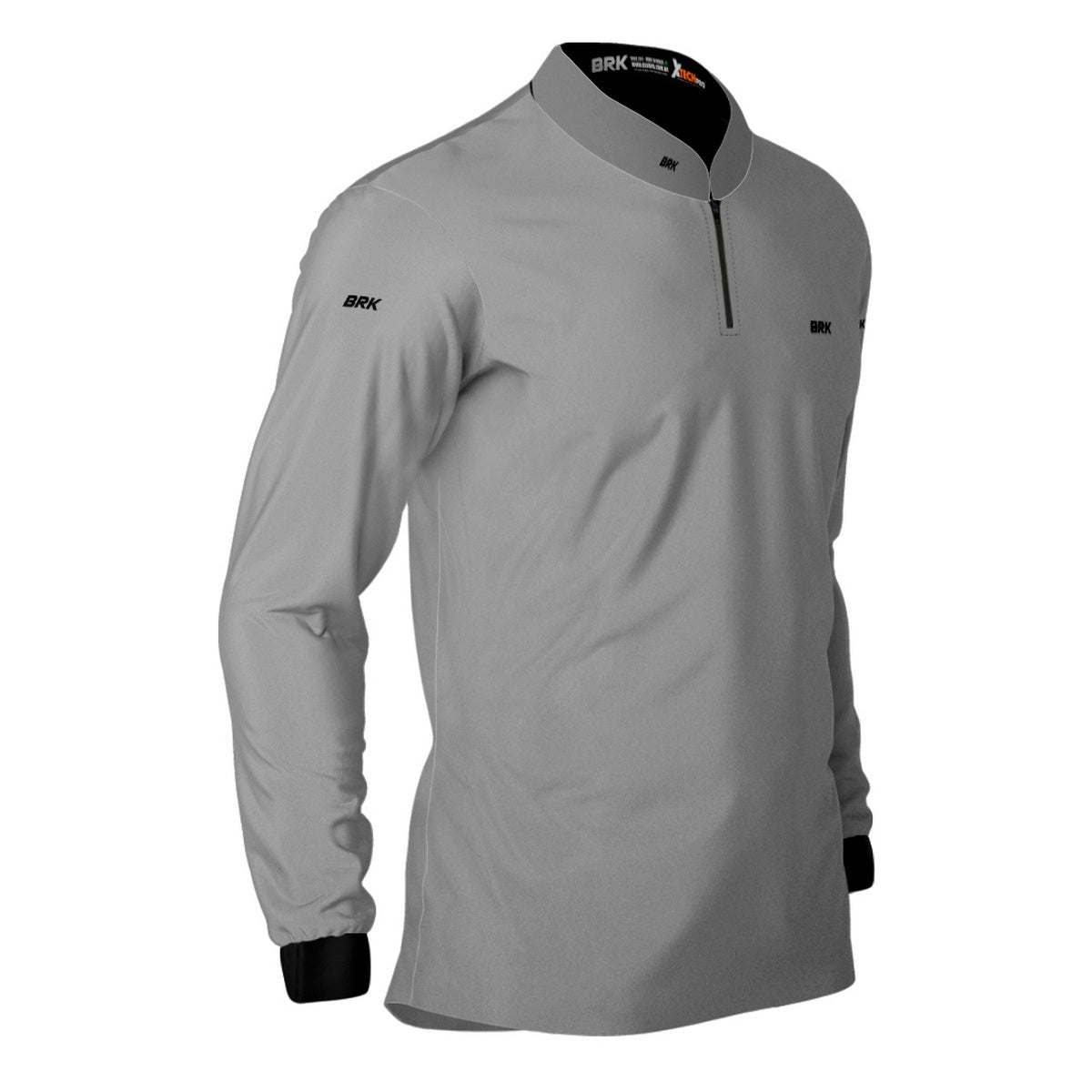Camisa Masculina Agro Brk Básica Cinza Claro com Proteção Solar UV50+ Envio Imediato - Brk Agro