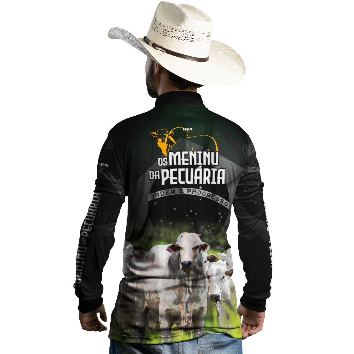 Camisa Agro Brk Os Meninu Da Pecuária Nelore com Proteção Solar UV50+ - Brk Agro