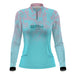 Camisa Agro Brk Feminina Ciano com Rosa com Proteção Solar UV50+ - Brk Agro