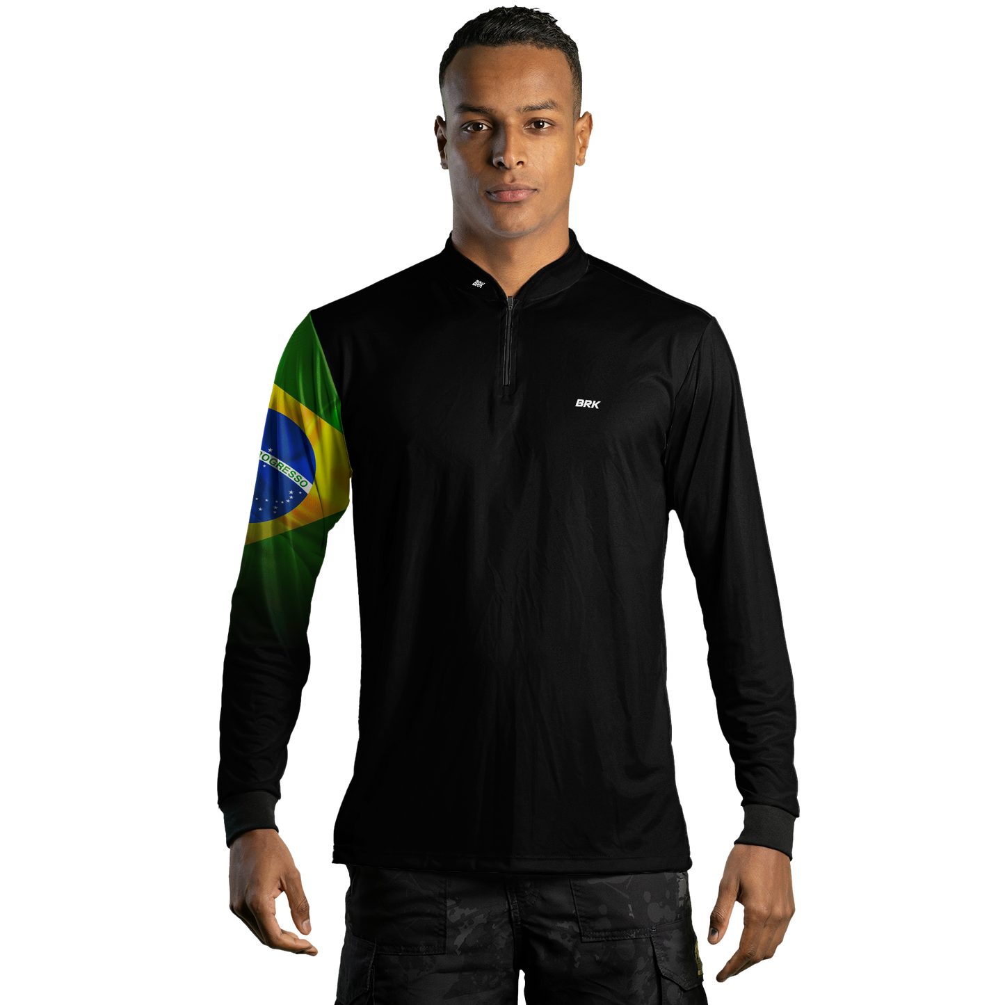 Kit Casal Camisas UV50+ Brk Bandeira do Brasil - Brk Agro
