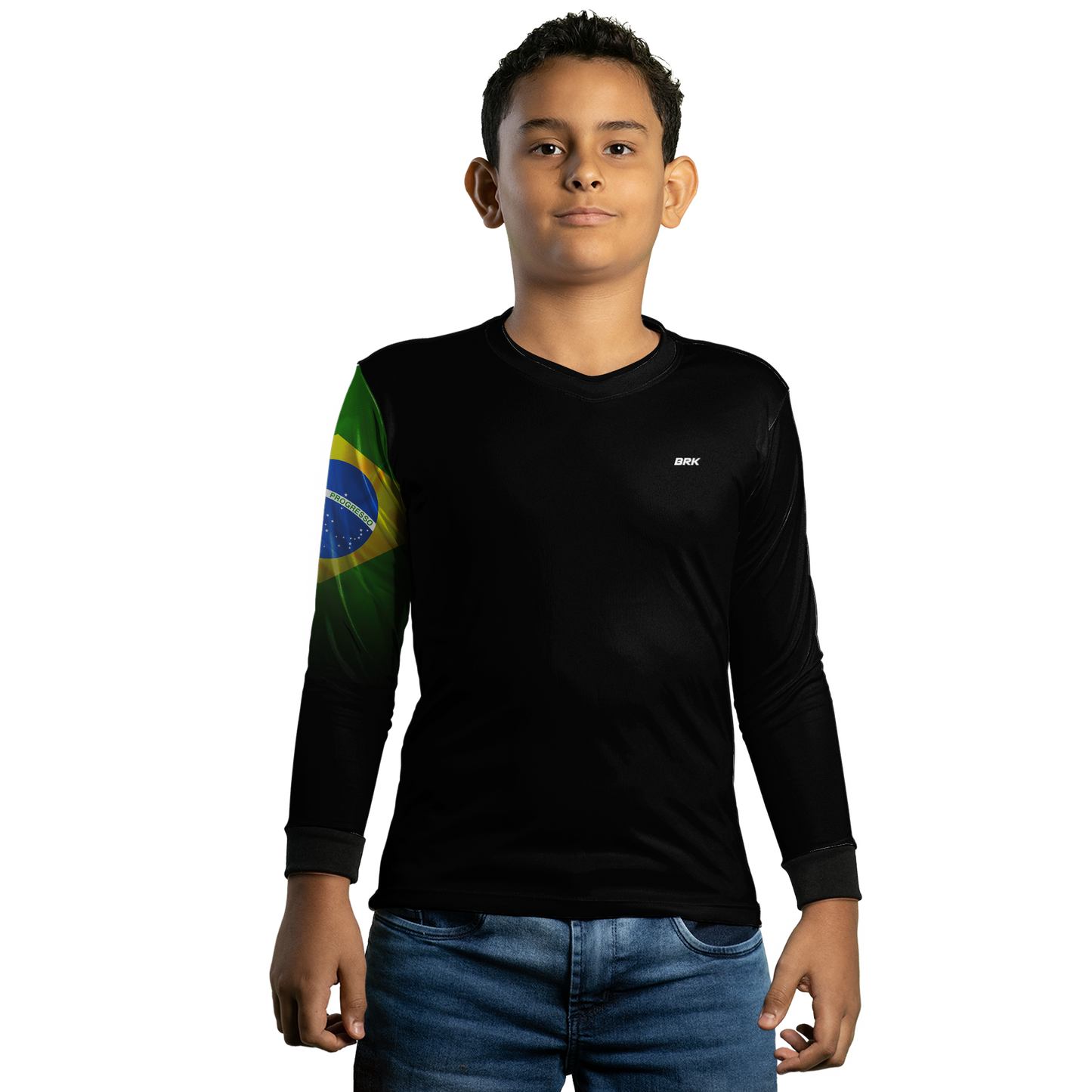 Kit Casal Camisas UV50+ Brk Bandeira do Brasil - Brk Agro