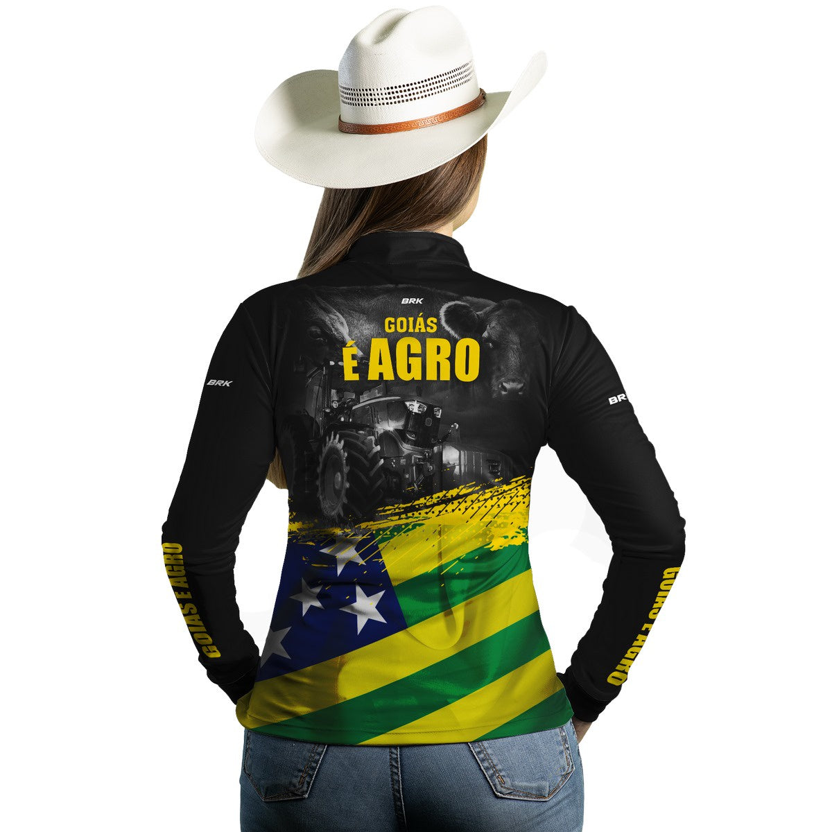 Camisa Agro Brk Goiás é Agro com Proteção Solar UV50+ - BRK AGRO