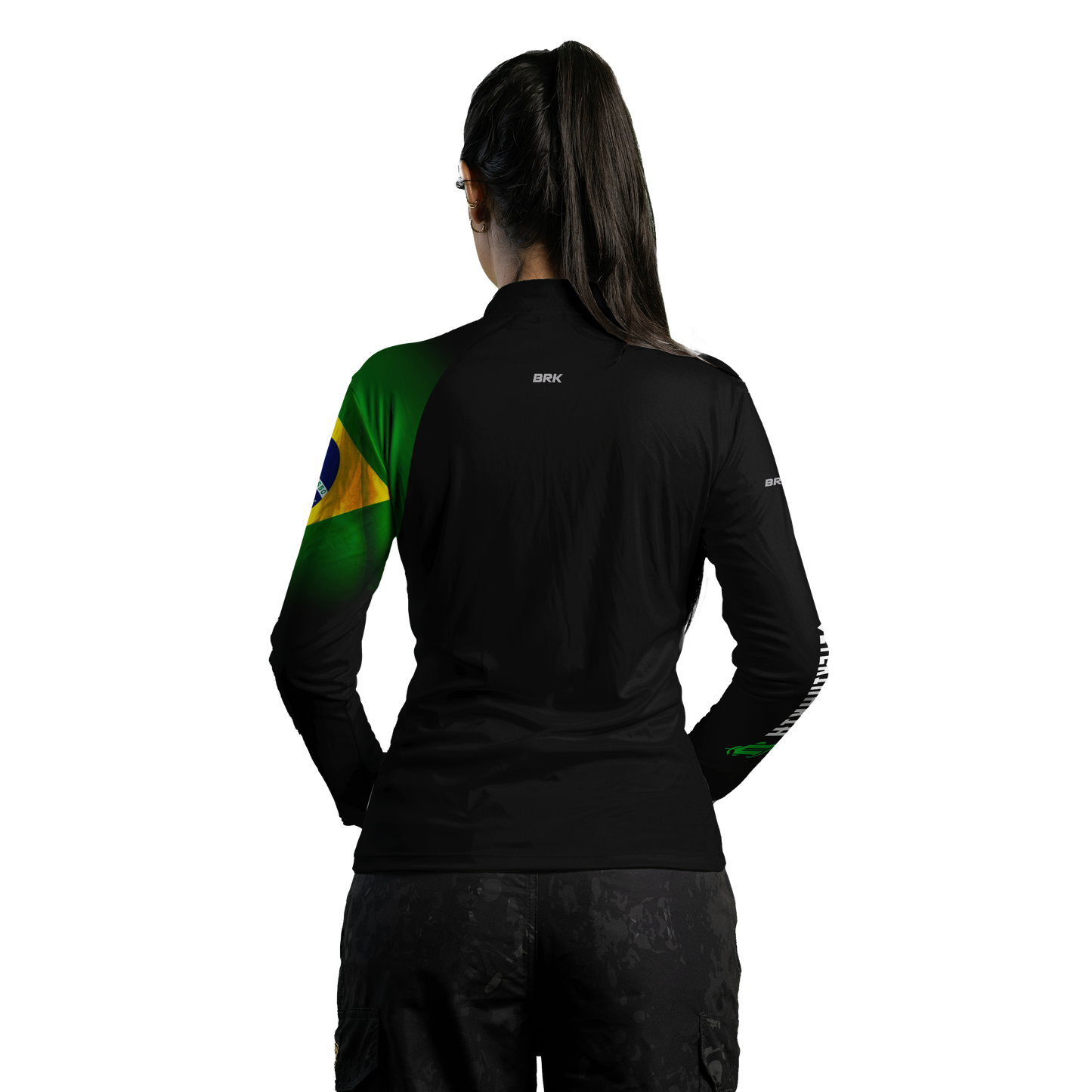 Camisa Feminina Agro Brk Veterinária Preta com UV50+ - Brk Agro