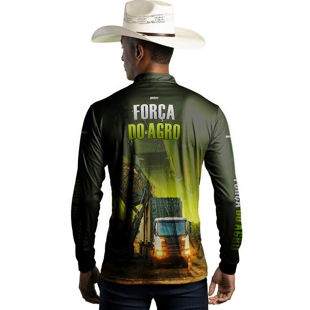 Camisa Agro Brk A Força do Agro Caminhão de Cana com Proteção Solar UV50+ - Brk Agro