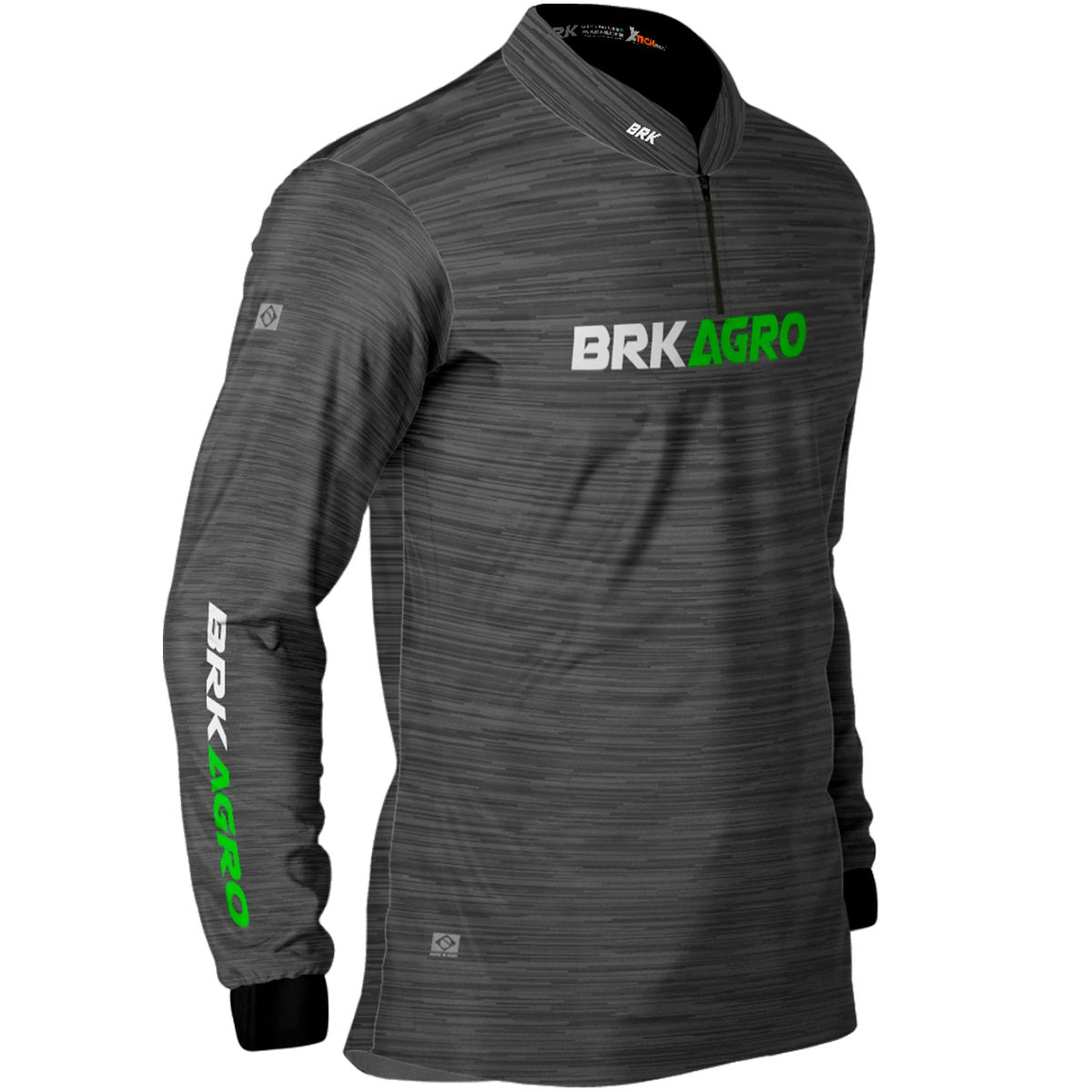 Camisa Agro Brk Mescla Cinza com Proteção Solar UV50+ Envio Imediato - Brk Agro