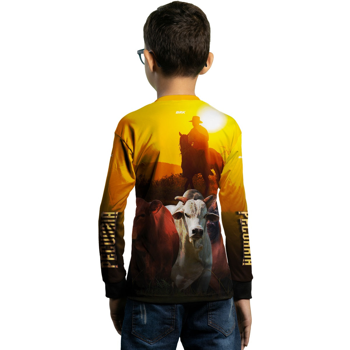 Camisa Agro Brk Pecuária Amarela com Proteção Solar UV50+ - BRK AGRO