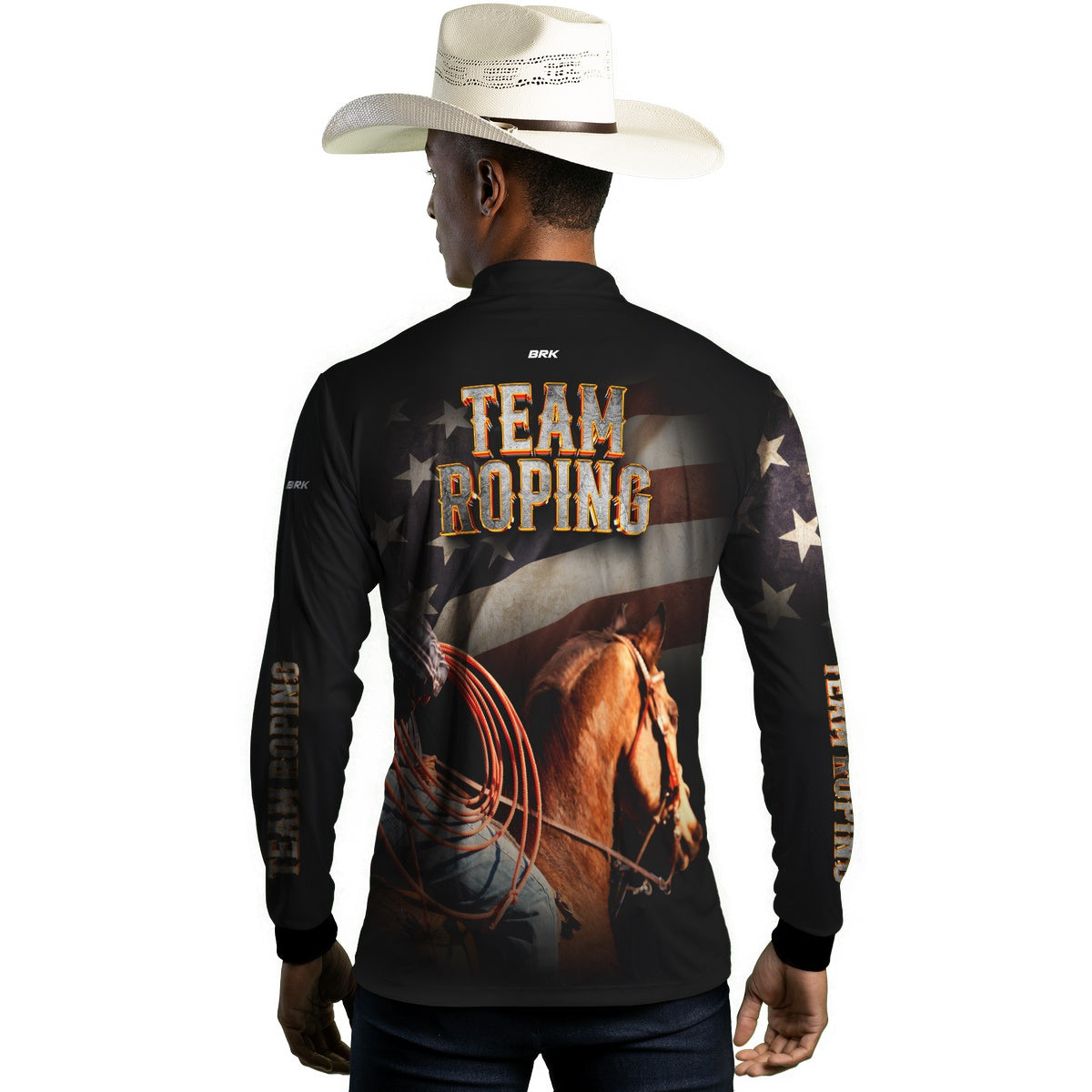 Camisa Agro Brk Team Roping Estados Unidos com Proteção UV50+ - BRK AGRO