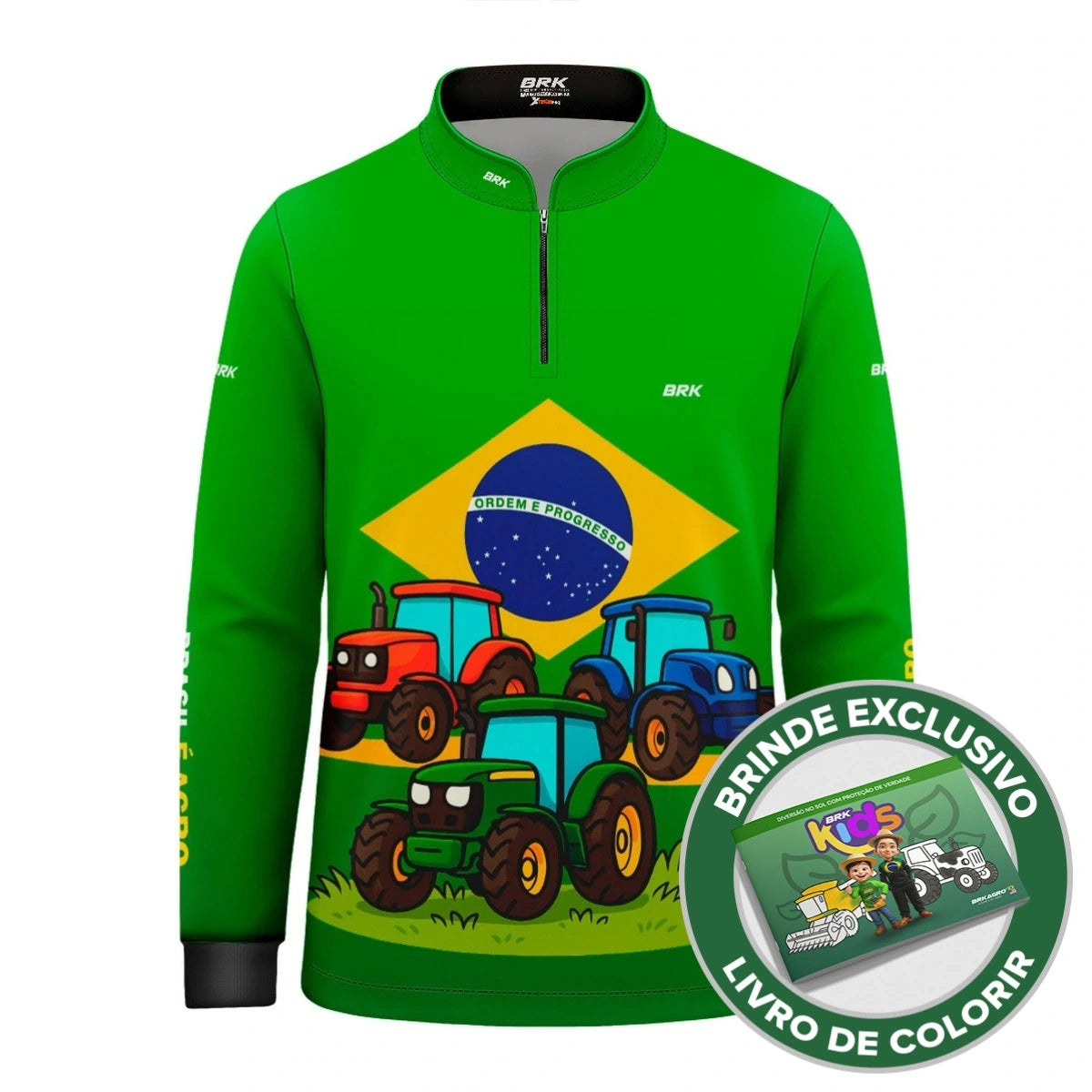 Camisa UV50 Agro Infantil Brk Tratores Brasil - Brk Agro