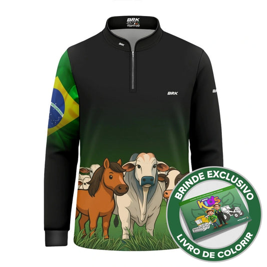 Camisa UV50 Agro Infantil Brk Pecuária - Brk Agro