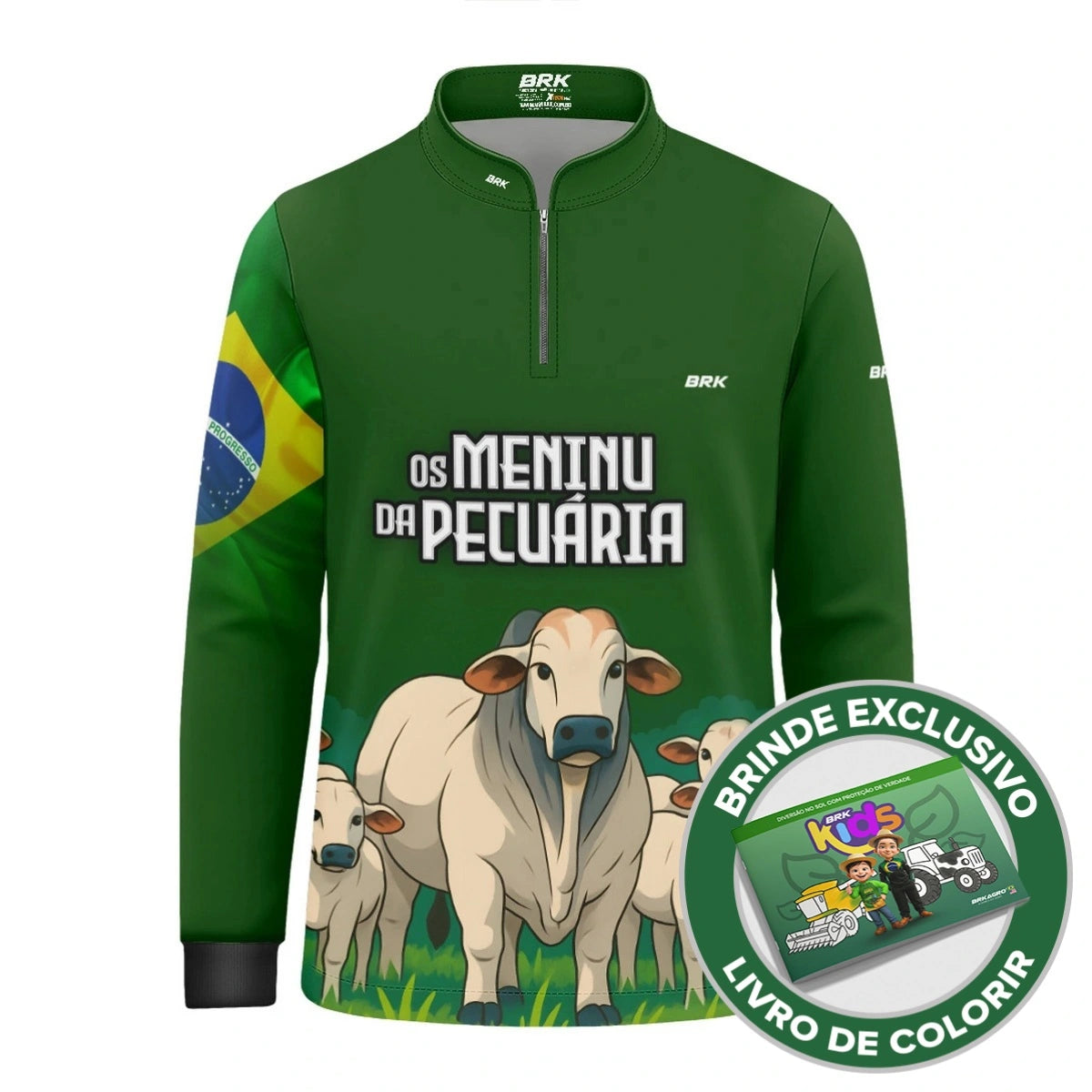 Camisa UV50 Agro Infantil Brk Os Meninu da Pecuária - Brk Agro