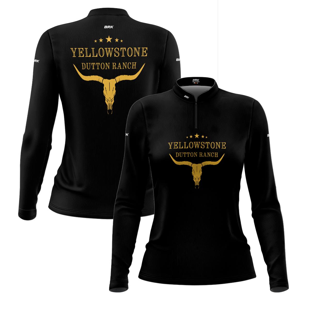 Camisa Agro Brk Yellowstone Símbolo Amarelo com Proteção Solar UV50+ - Brk Agro