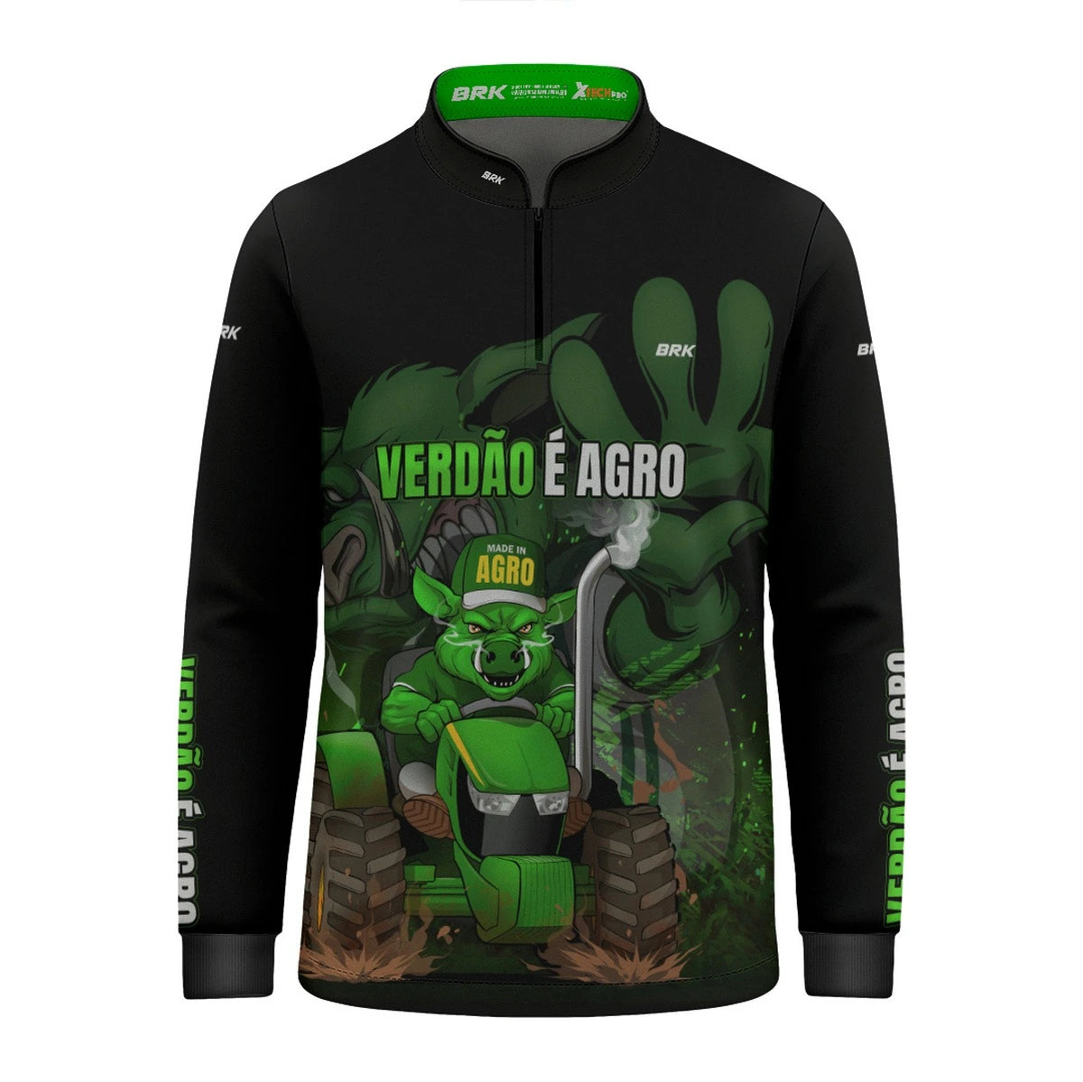 Camisa de Futebol Infantil Brk Verdão é Agro com UV50+ - Brk Agro