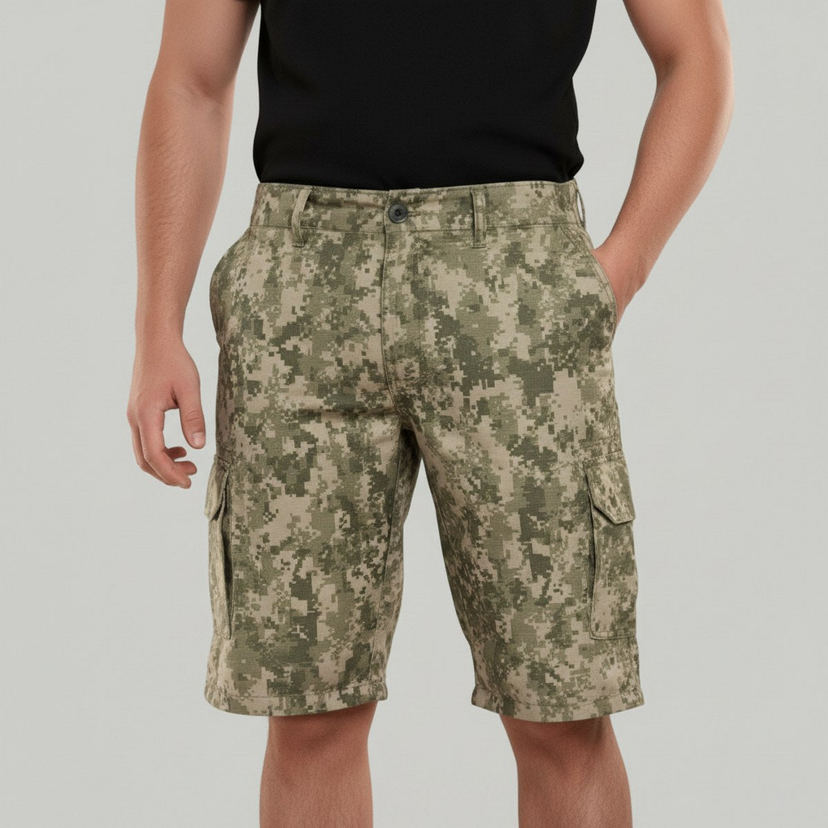 Bermuda Tática Brk Militar Bege UV35+ - Brk Agro