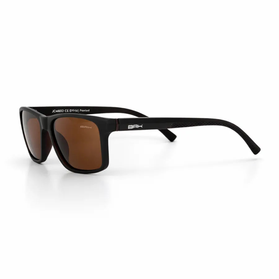 Óculos de Sol Brk Quadrado Preto com Lente Polarizada Marrom UV400 - Brk Agro