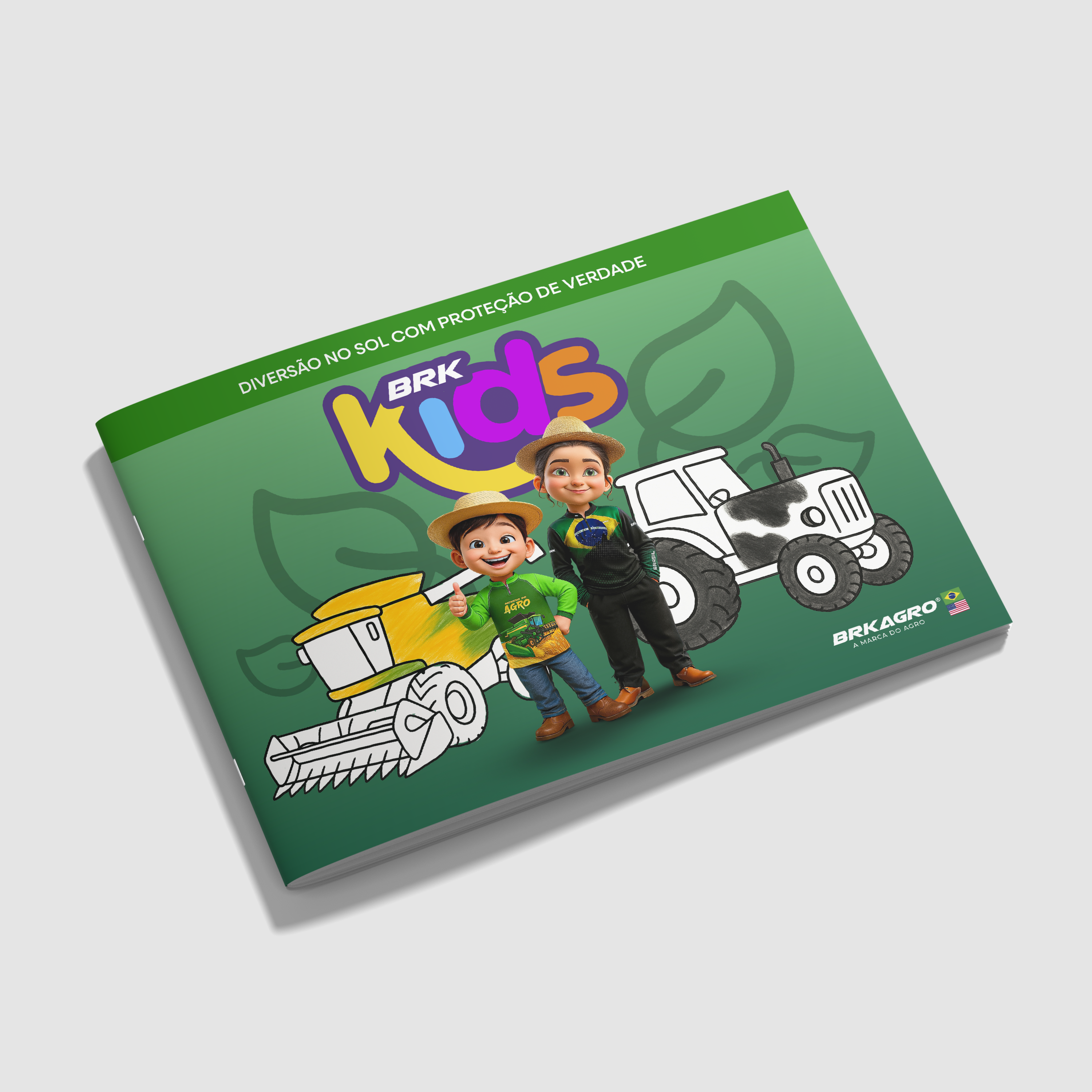 Camisa Agro Kids Brk Azul Made in Roça com Proteção UV50 + Brinde - Brk Agro