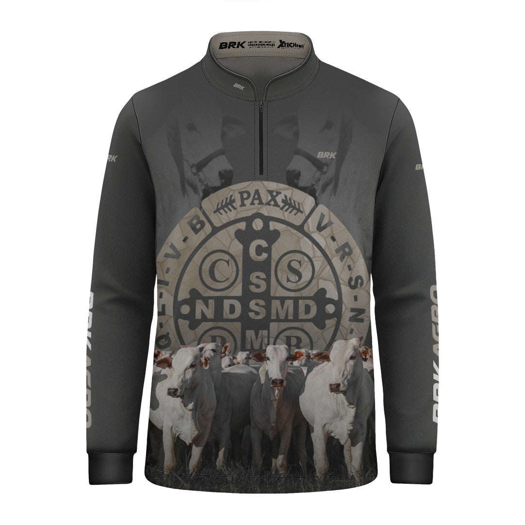 Camisa Infantil Agro Brk Pecuária São Bento com UV50+