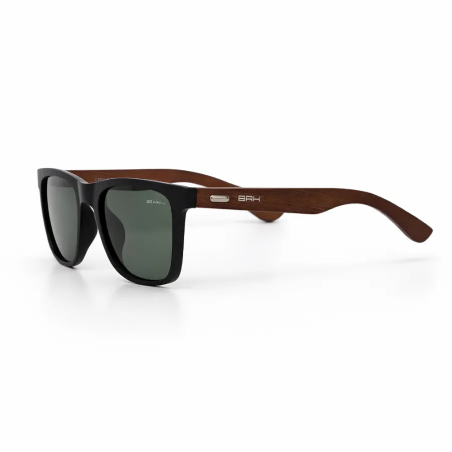 Óculos de Sol Brk Quadrado Preto com Lente Polarizada Verde UV400 - Brk Agro
