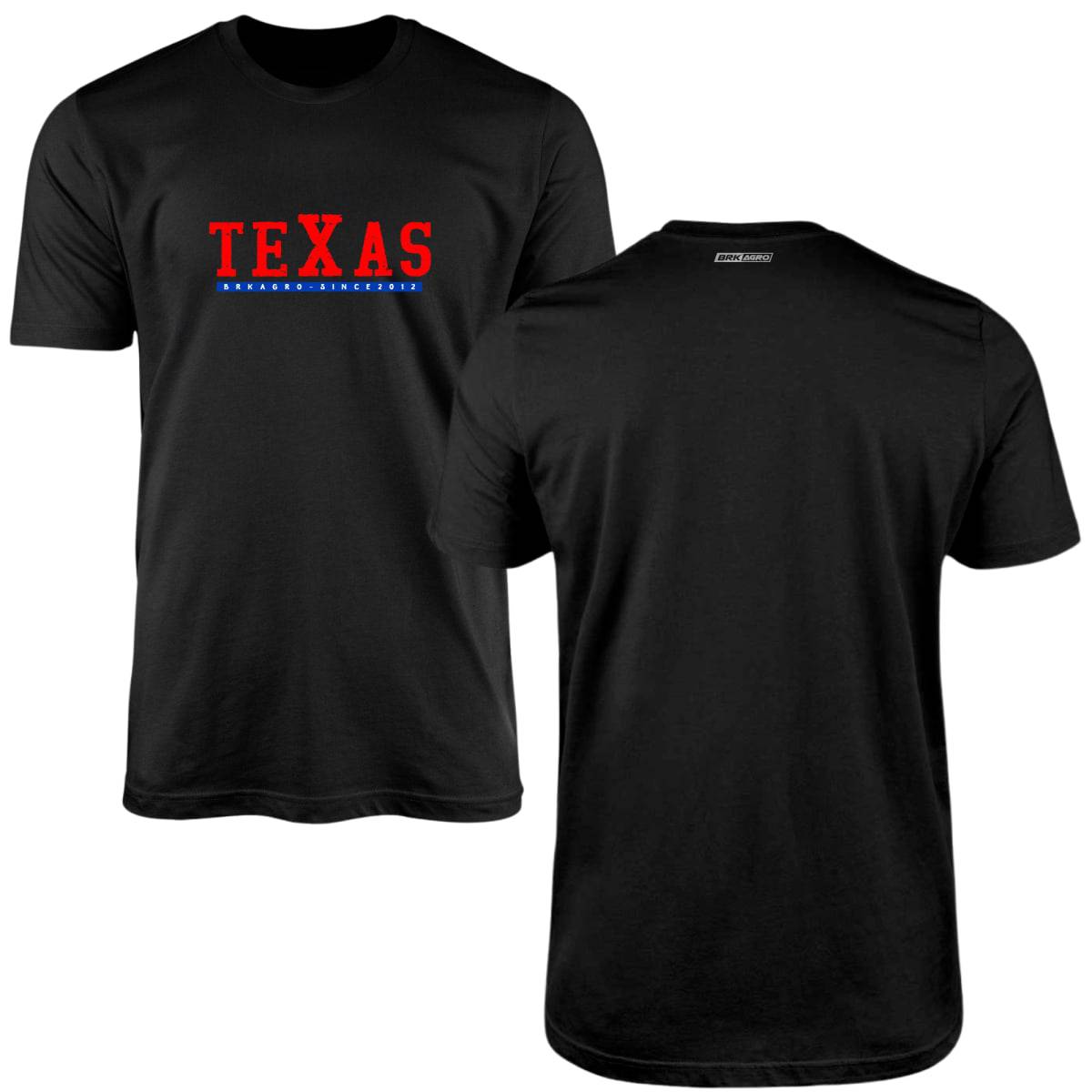 Camiseta Agro Brk Texas Preta com Algodão Premium - Brk Agro