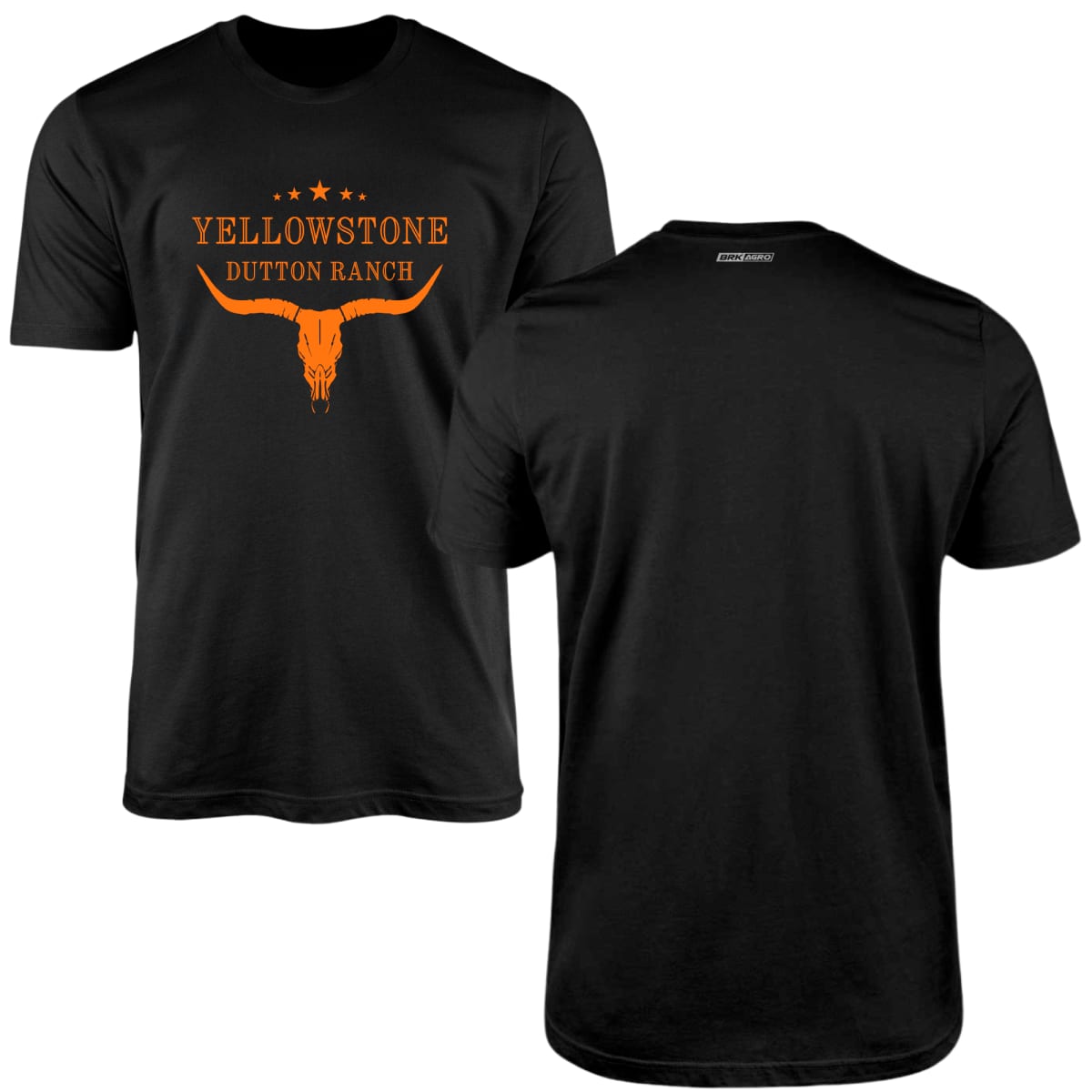 Camiseta Agro Brk Yellowstone Dutton Ranch Laranja com Algodão Premium - Brk Agro