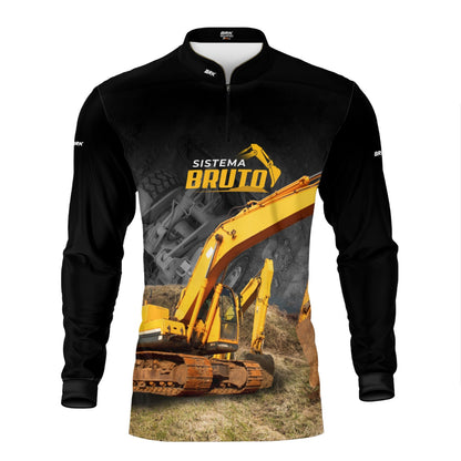 Kit Sistema é Bruto: Camisa Amarelo Terraplanagem + Botina Caramelo Agro Brk