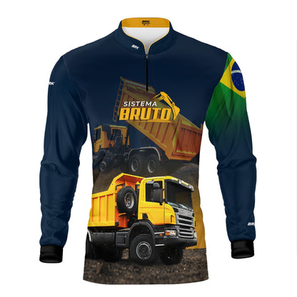 Kit Sistema é Bruto: Camisa Caminhão Basculante + Botina Bege Agro Brk