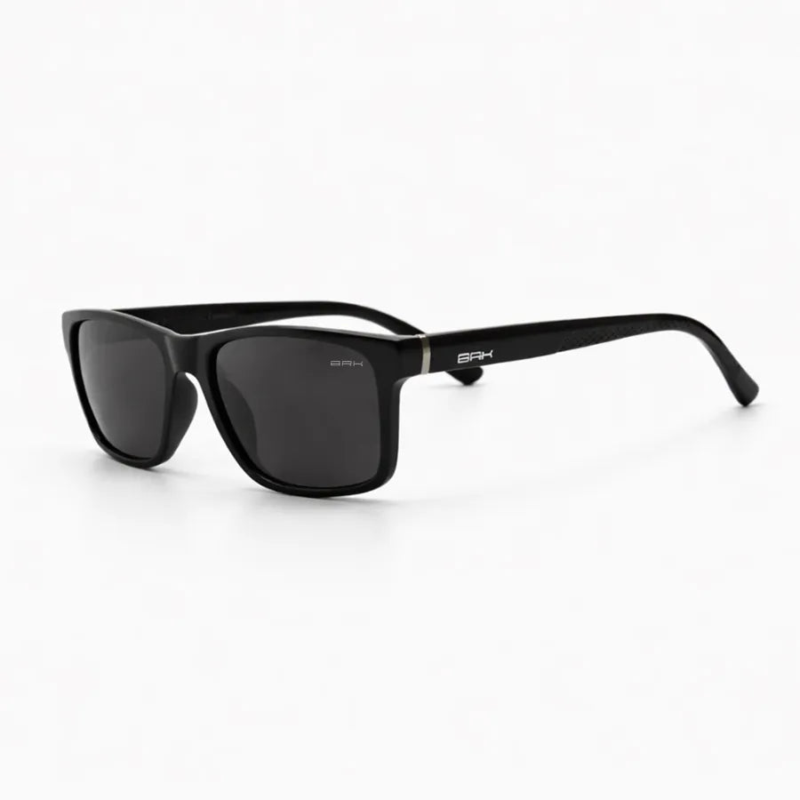 Óculos de Sol Brk Quadrado Preto com Lente Polarizada Preta UV400 - Brk Agro