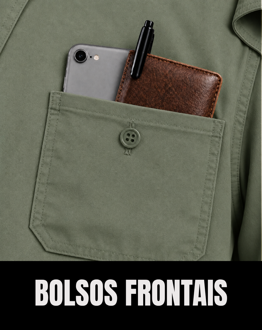 Camisa Work Verde Adventure com Proteção UV50+ - Brk Agro