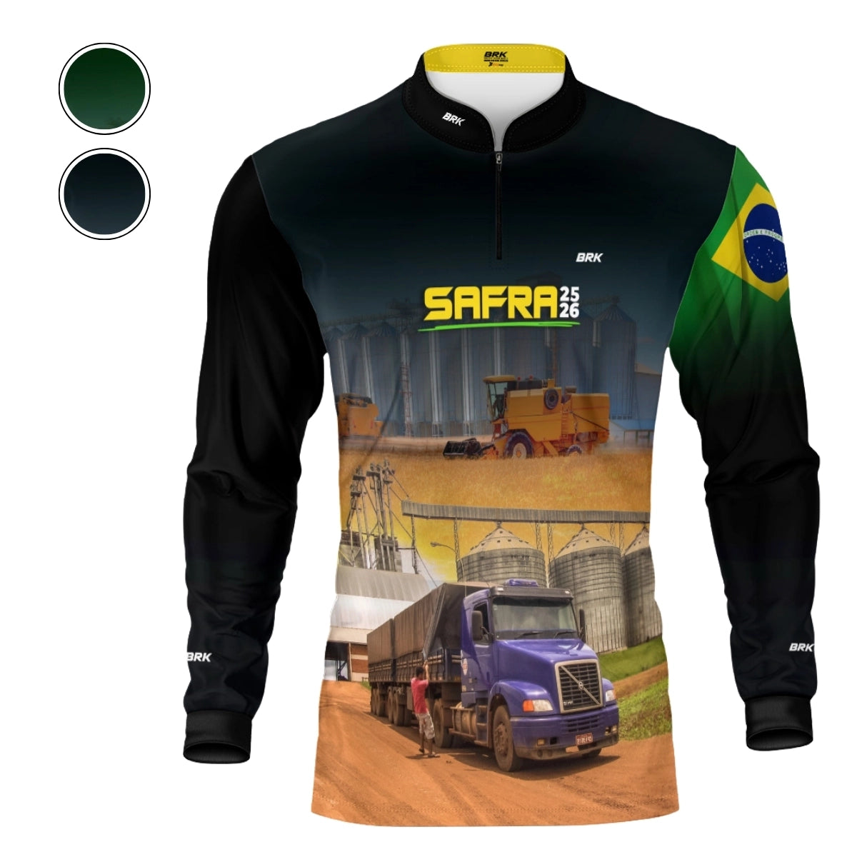 Camisa Agro Brk Safra Caminhões com Proteção UV50