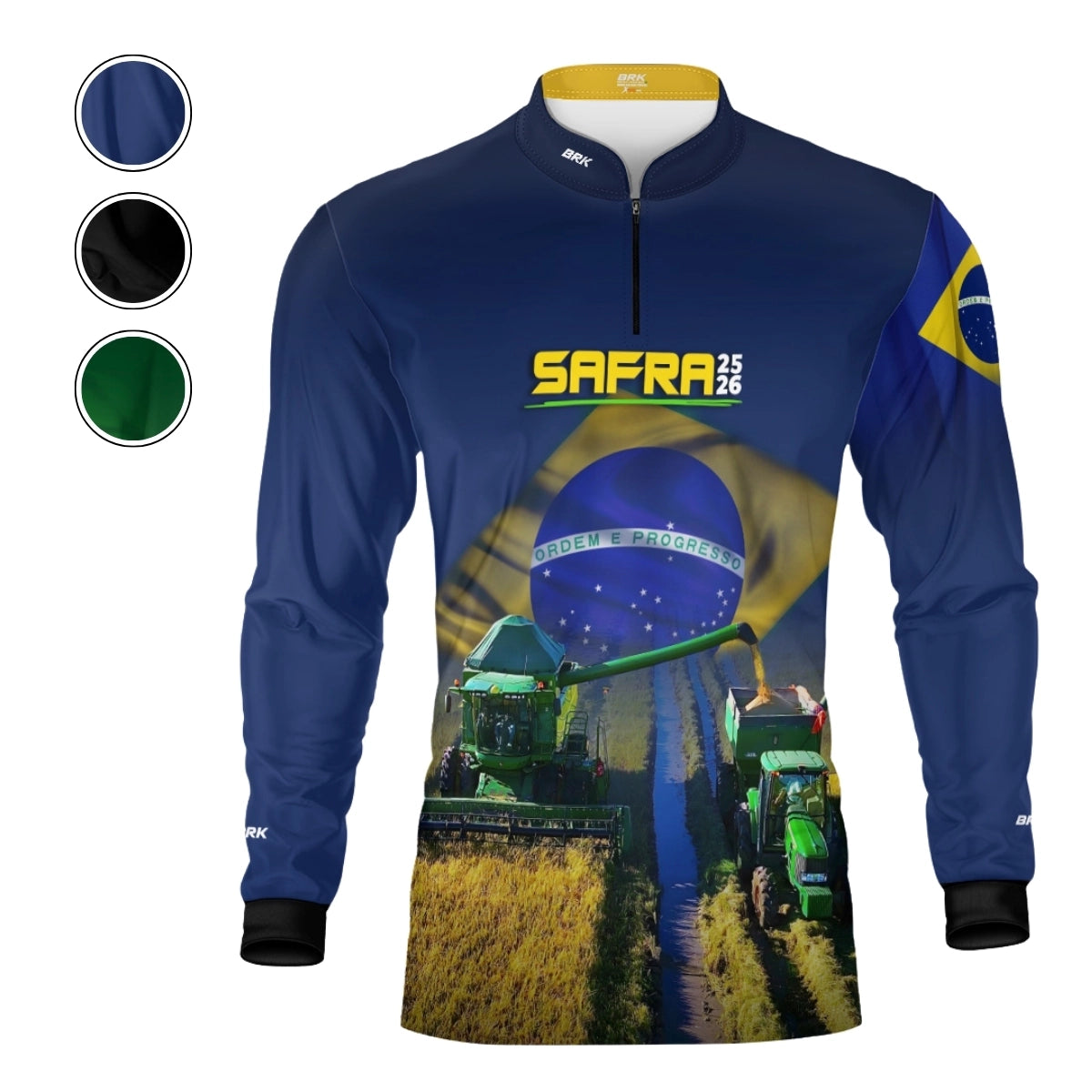 Camisa Agro Brk Safra Colheitadeira com Proteção UV50