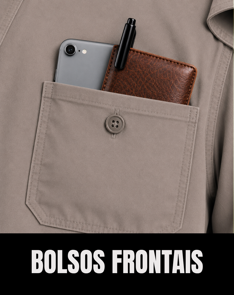 Camisa Work Bege Dunas com Proteção UV50+ - Brk Agro